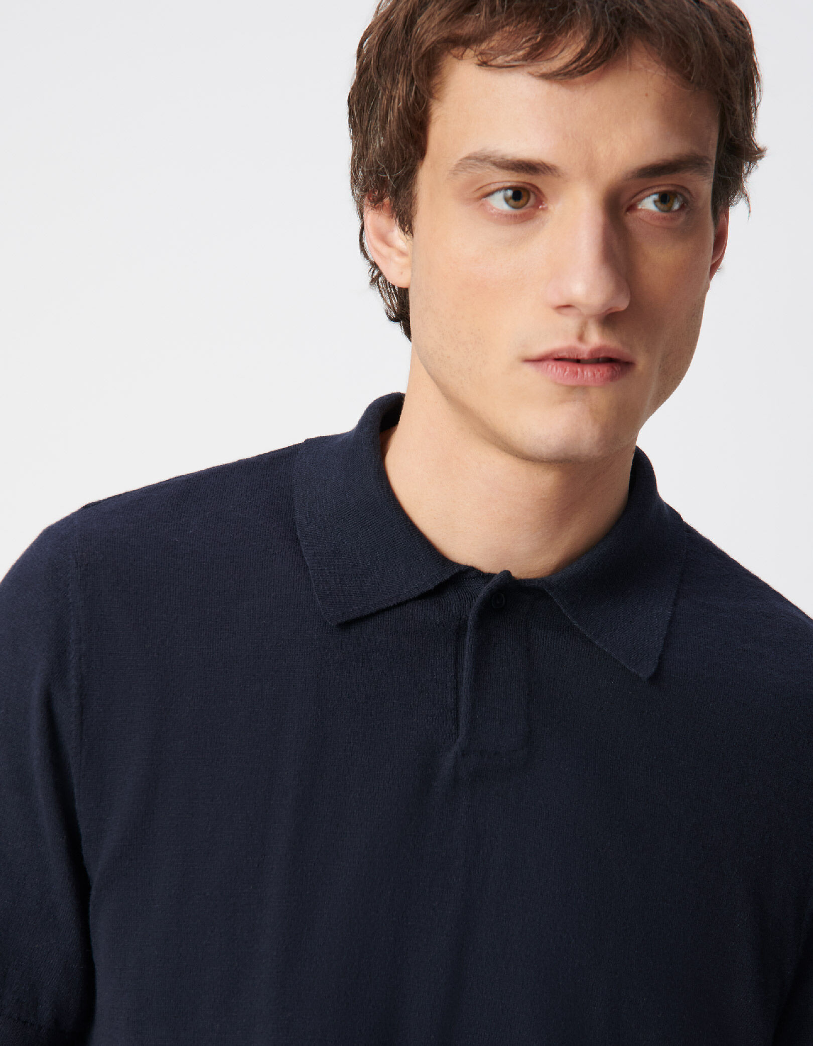 Polo manches courtes vert maille flammée Homme