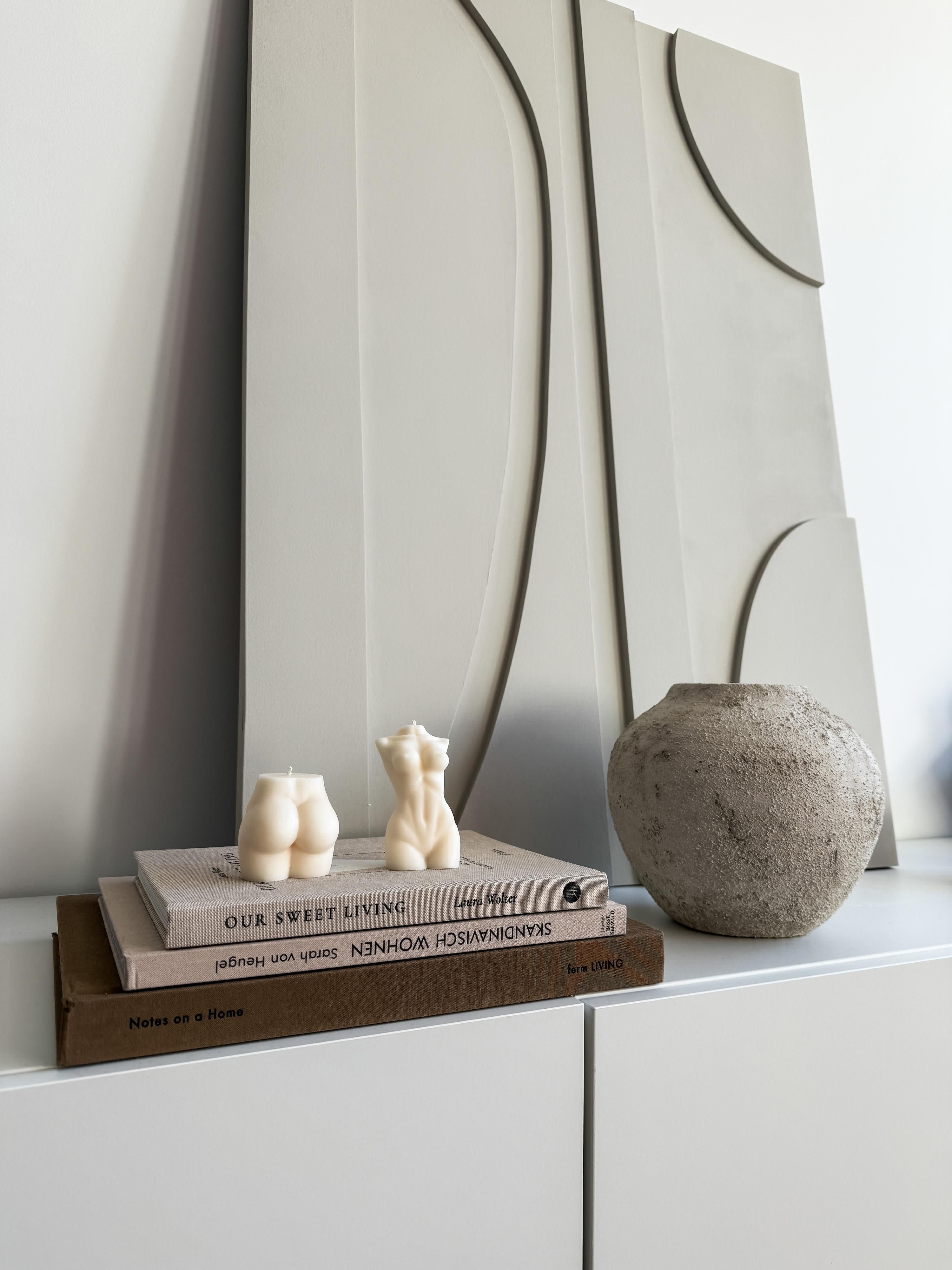 Handgefertigte Design-Kerze Peachy