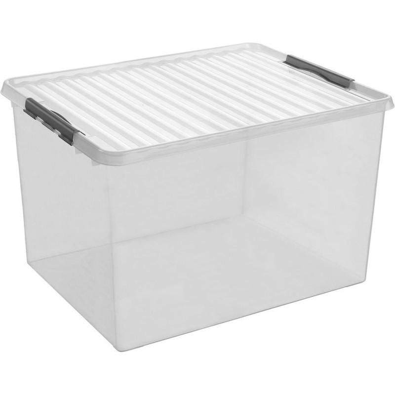 Box de rangement Q-line transparent et métal 150 L SUNWARE