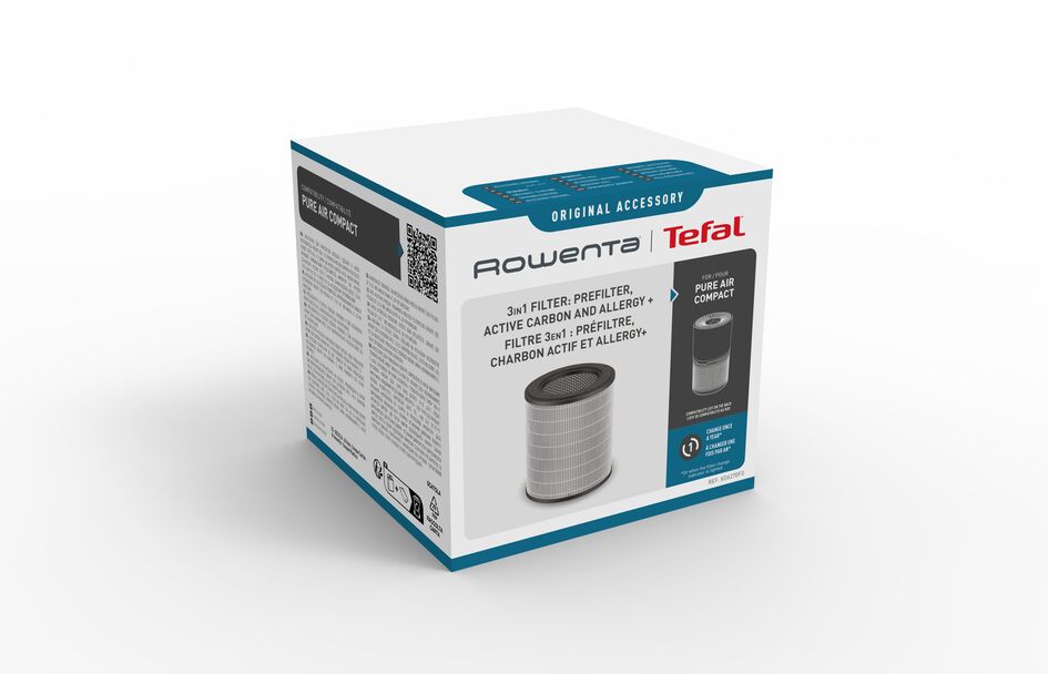 FILTRE 3EN1 : PREFILTRE, CHARBON ACTIF ET HEPA ALLERGY  XD6270F0