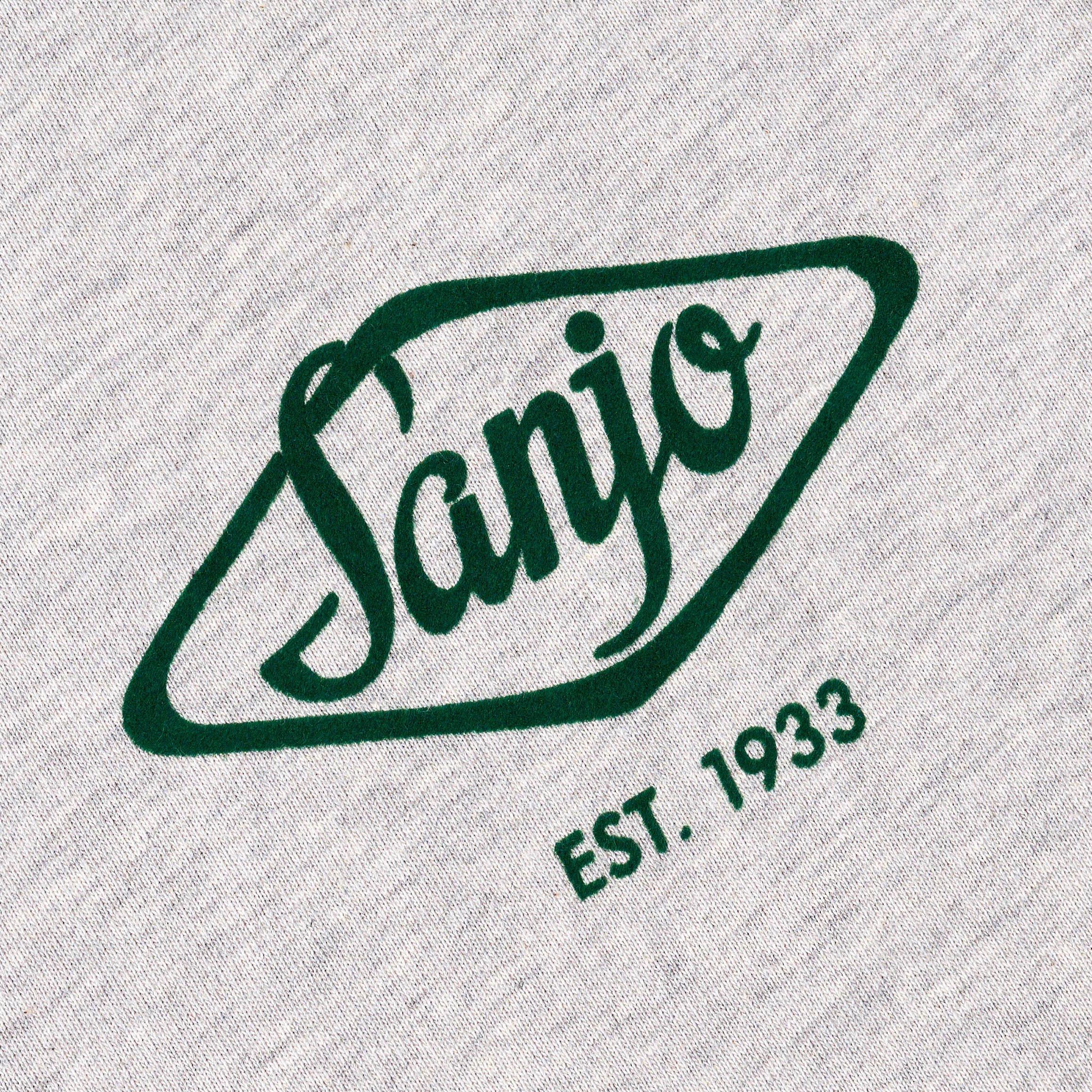 Sanjo Flocked Logo T-shirt // Grey