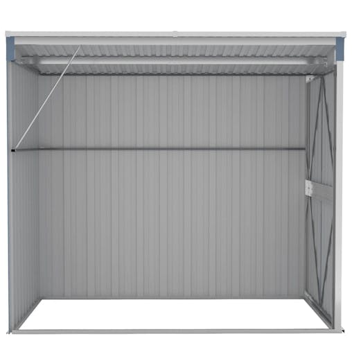 NNEVL Wall-mounted Garden Shed Grey 118x194x178 cm Galvanised Steel