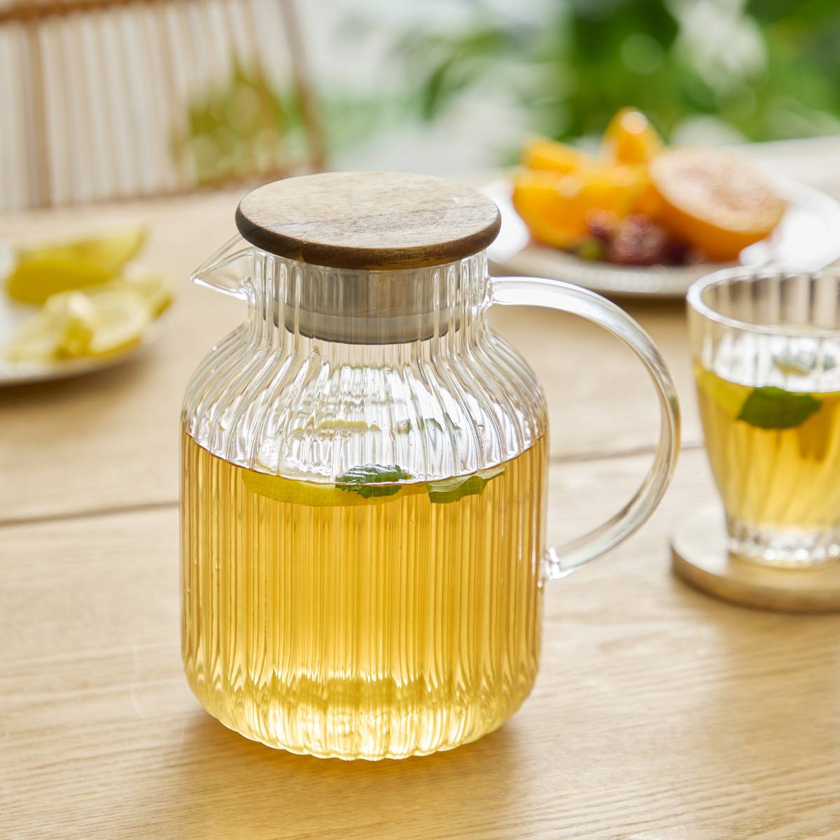 Teapot "Ivy" 1650 ml, borosilicate glass, Transparent