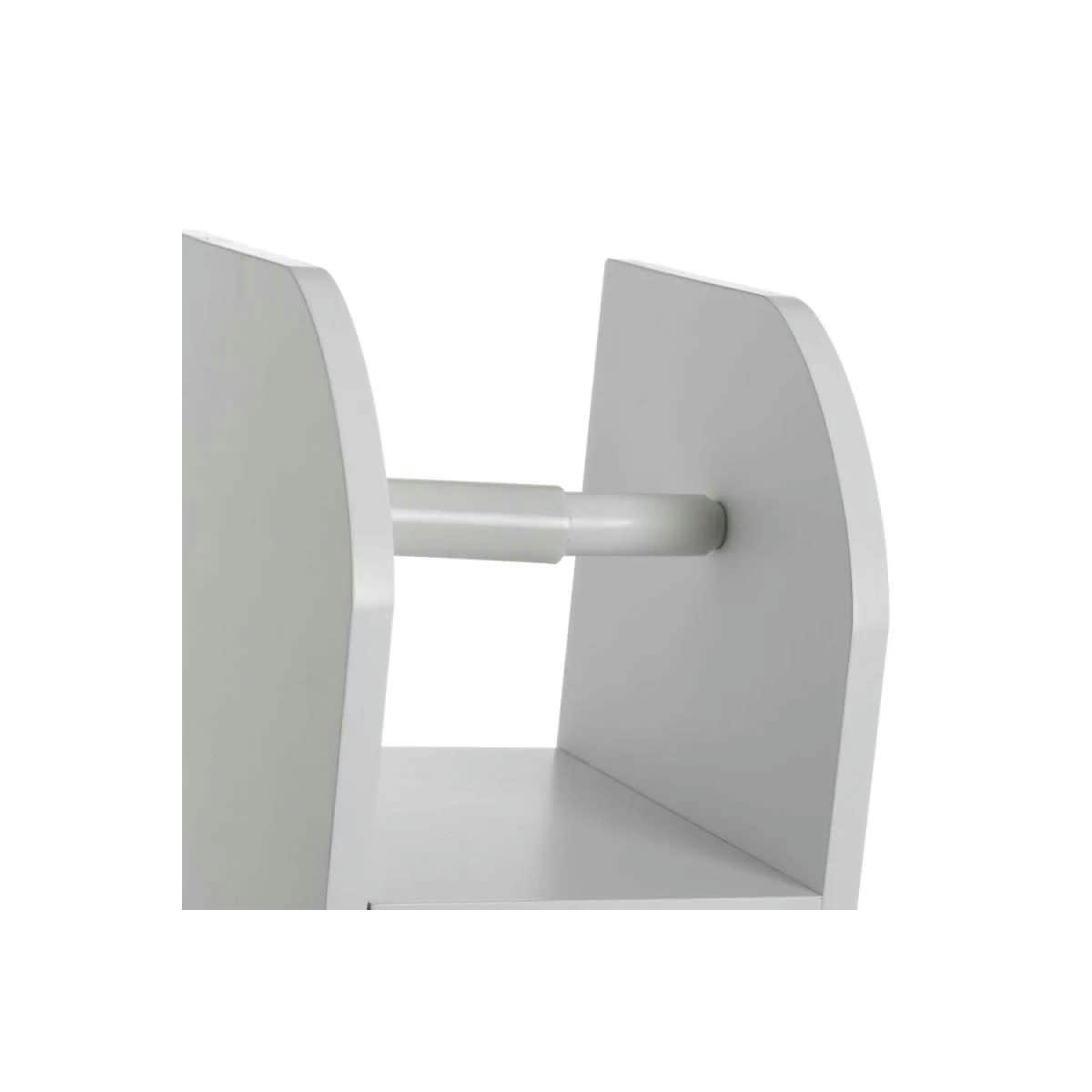 - Dérouleur papier WC + rangement stock rouleaux bois MDF blanc