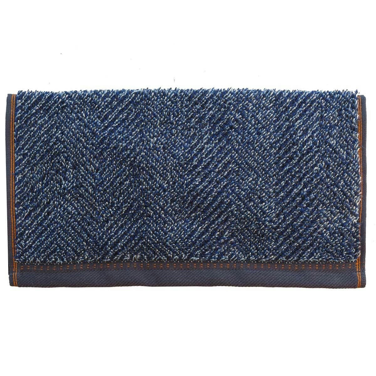 CASUAL - Lot de 3 serviettes invité 550gr/m²  denim 30x50 cm