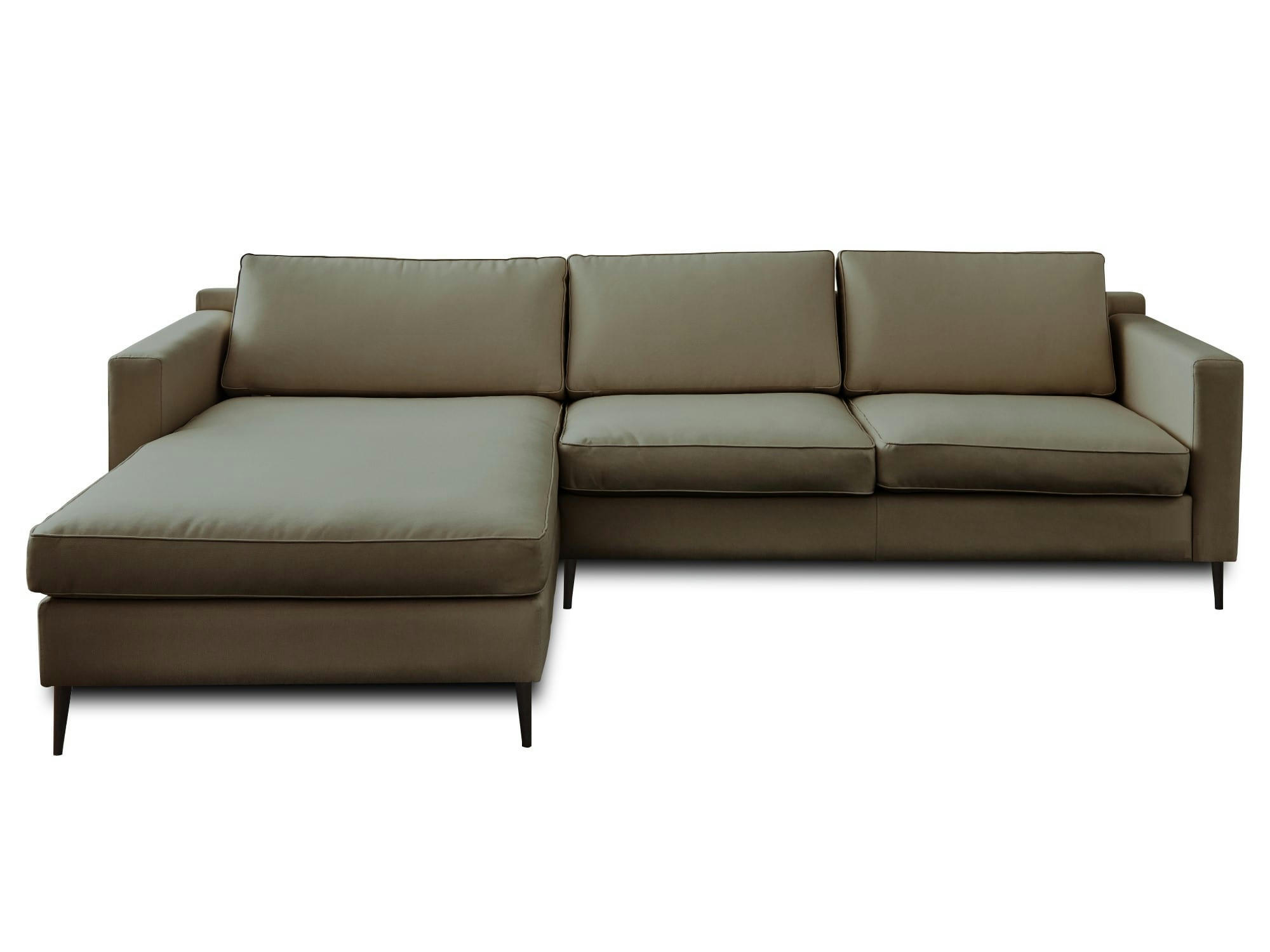 CALLIOPE - Canapé d'angle gauche 4 places en tissu vert