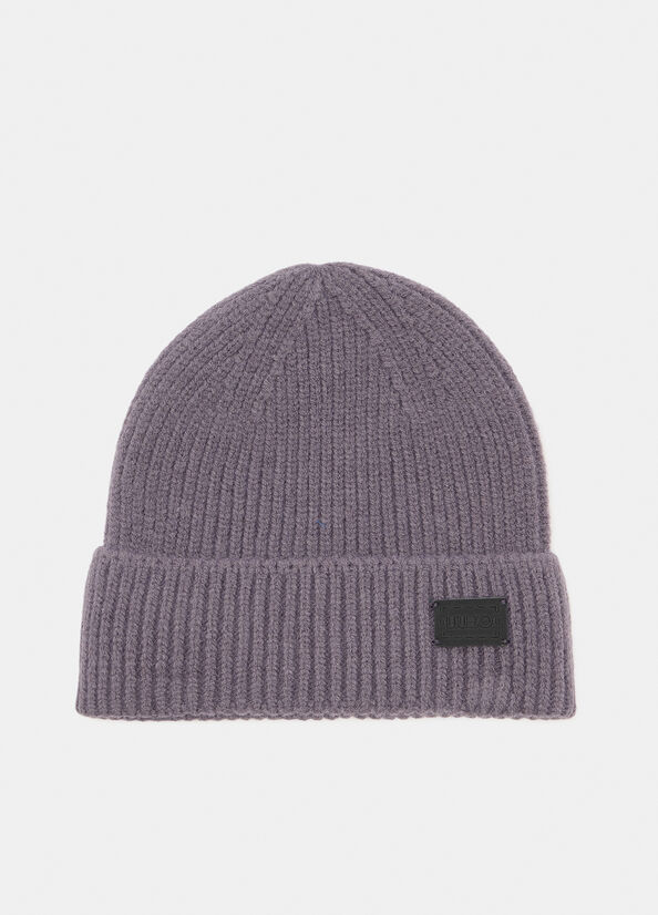 Berretto beanie in maglia a coste