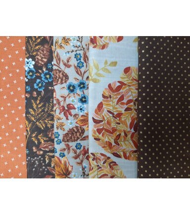 Harvest 5 Pc Cotton Fabric Quarter Bundle