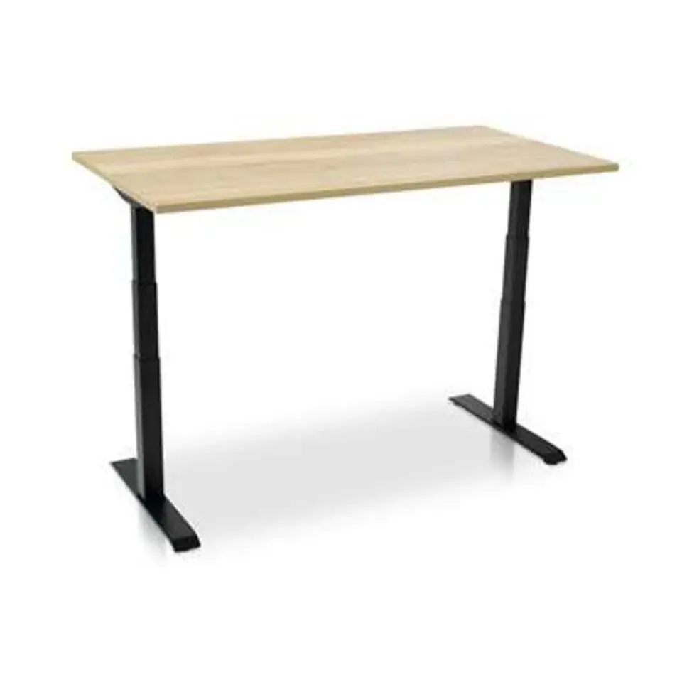 MRC PRO elektrisch ARBO zit-sta bureau - 140x80 cm robuust eiken