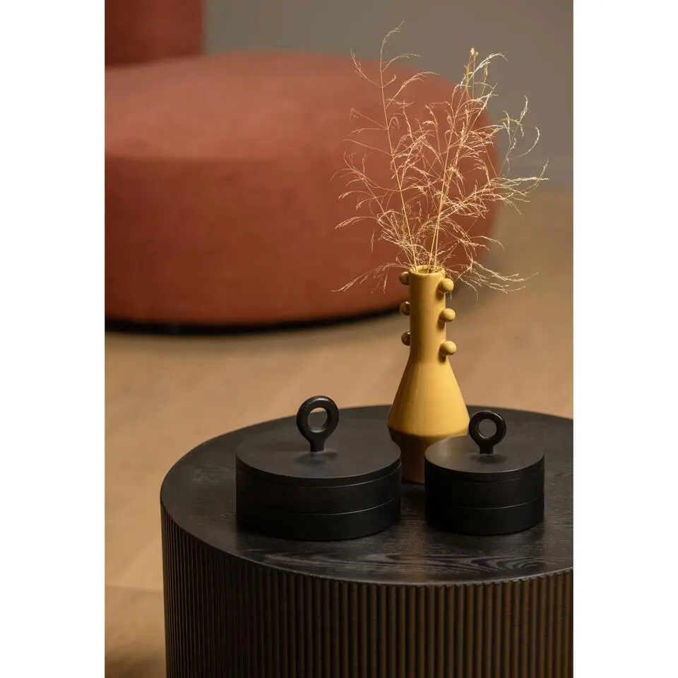 WOOOD Sanne Bijzettafel - Mdf - Zwart - 40x60x60