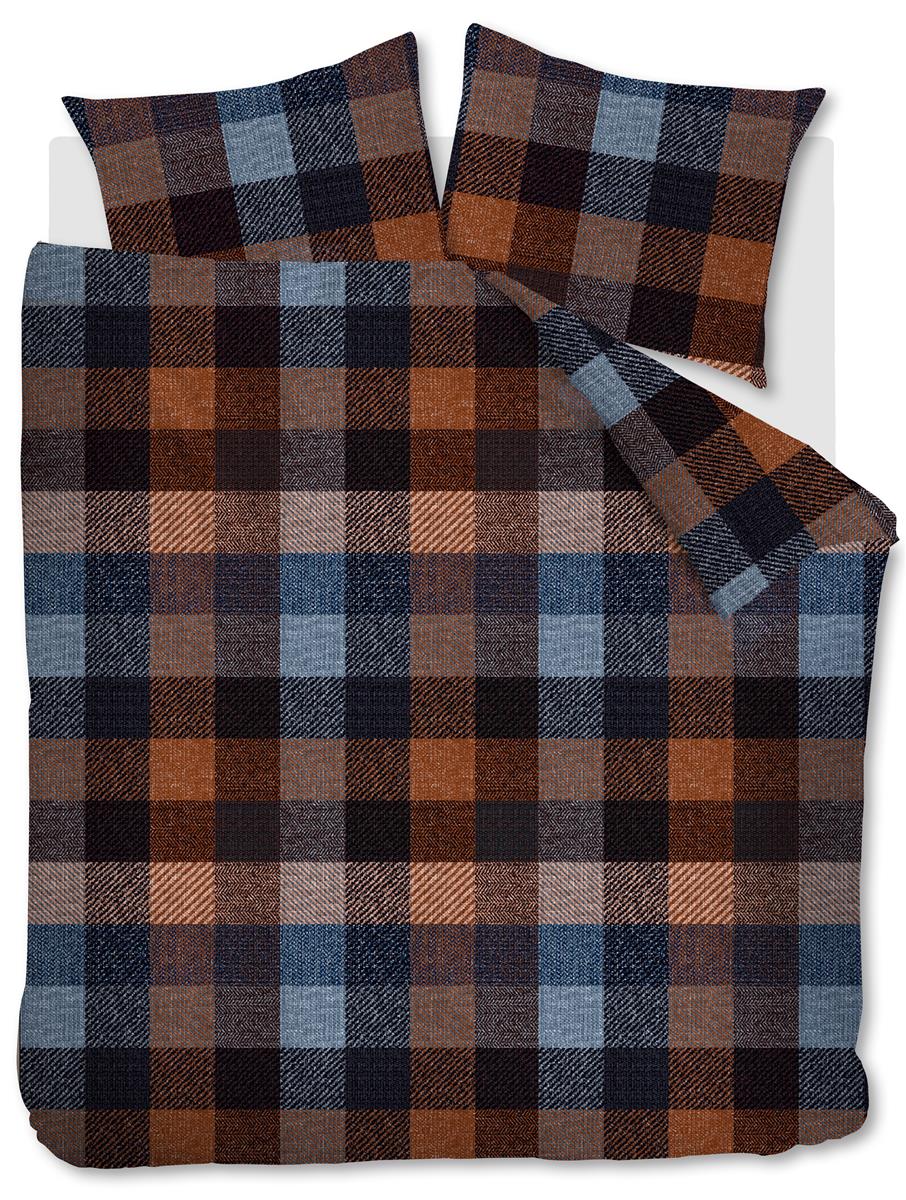 Beddinghouse Beckett dekbedovertrek - Tweepersoons - 200x200/220 cm - Blauw