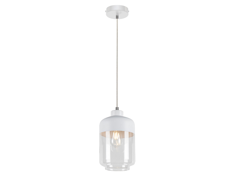 Lampa wisząca Amaretto szklana biała