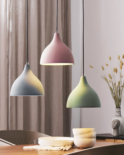 Nowoczesna lampa sufitowa wisząca szara