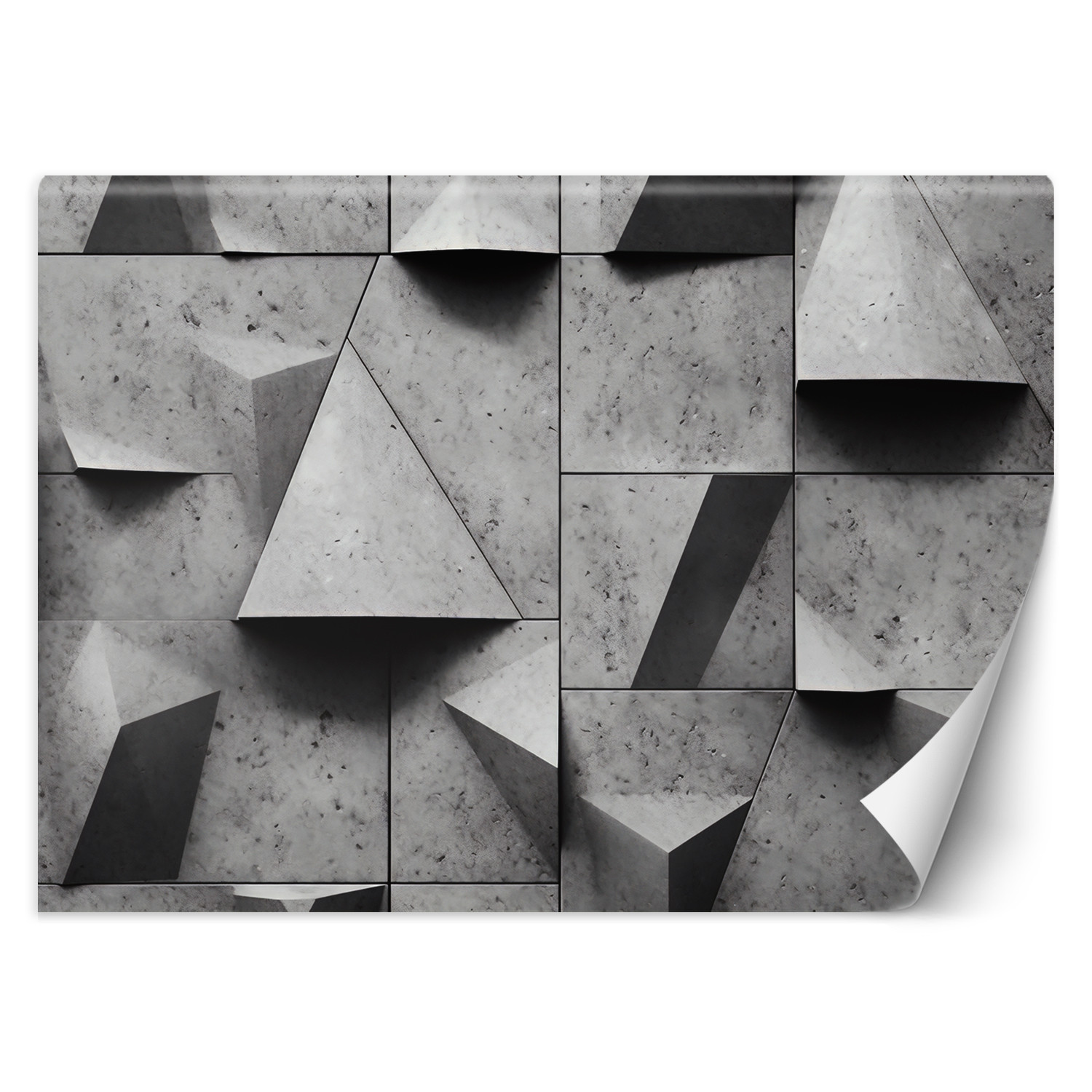 Feeby Fototapeta, Geometryczne kształty beton 3D 150x105