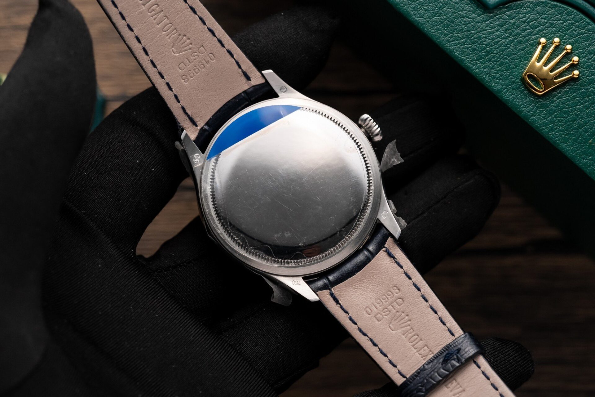 Rolex Cellini 50519 316L Steel Blue Dial 39mm Leather AAA Replica