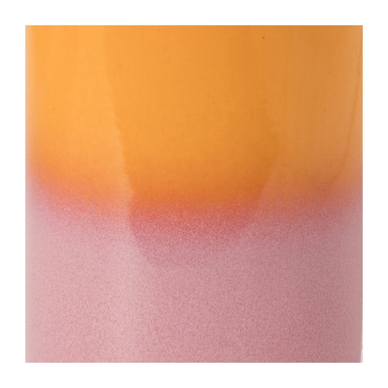 Tandenborstel beker duo - oranje/roze - &Oslash;6.5x11.5 cm