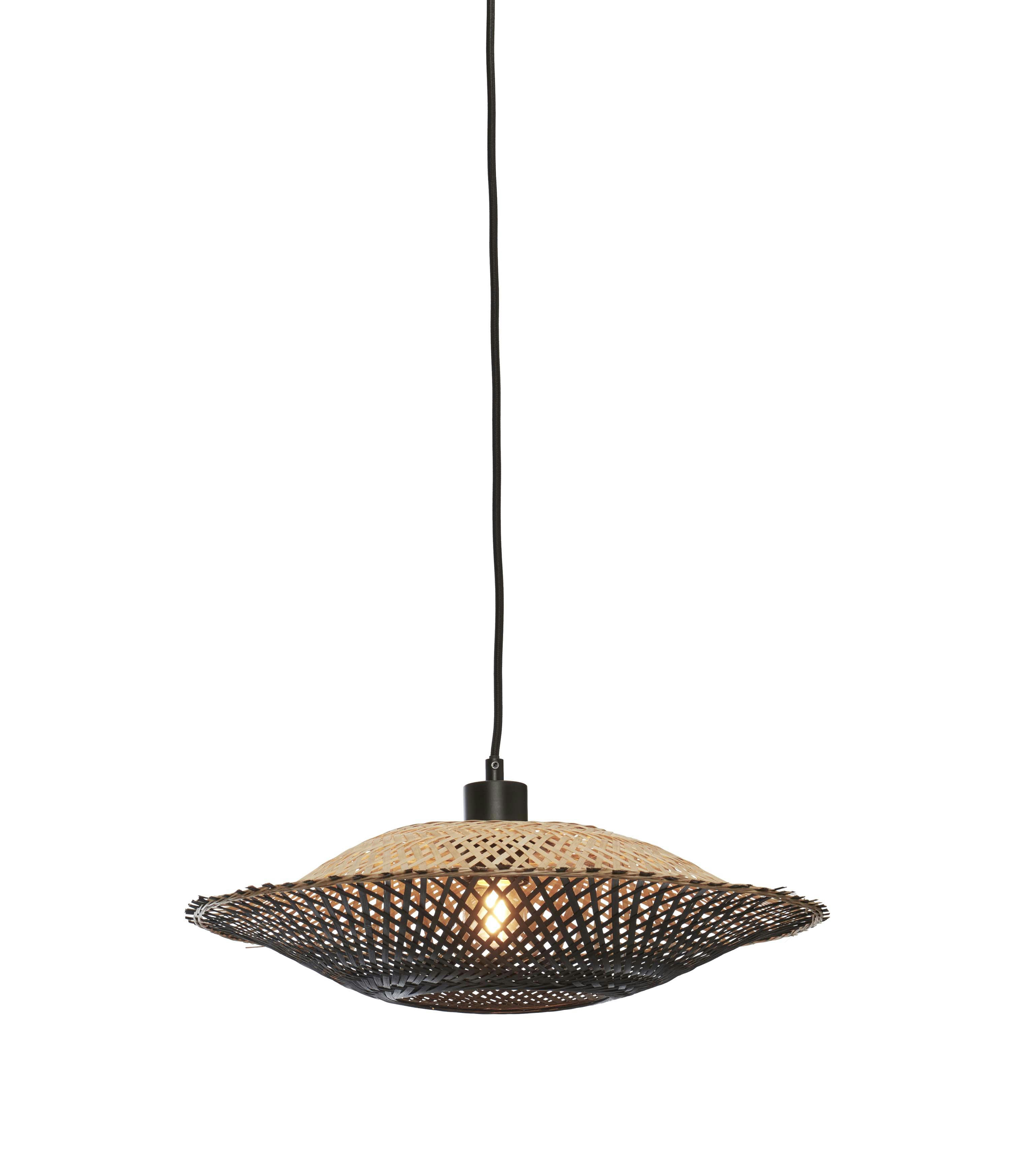 KALIMANTAN - Suspension bambou  noir/naturel, h. 12cm