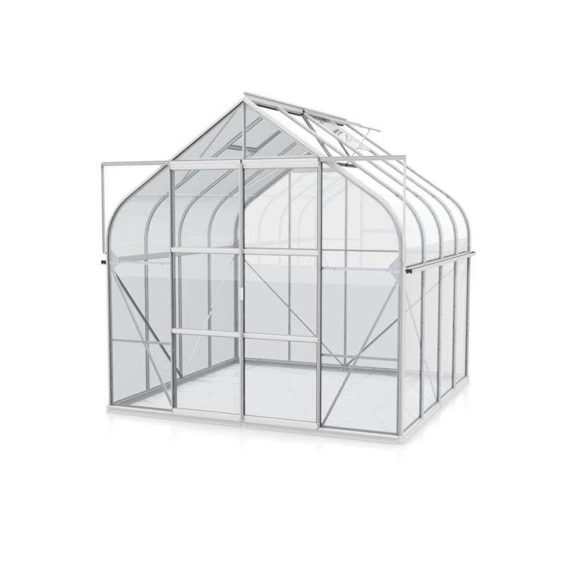 Serre en verre Dione aluminium anodisé 6,7 m² VITAVIA