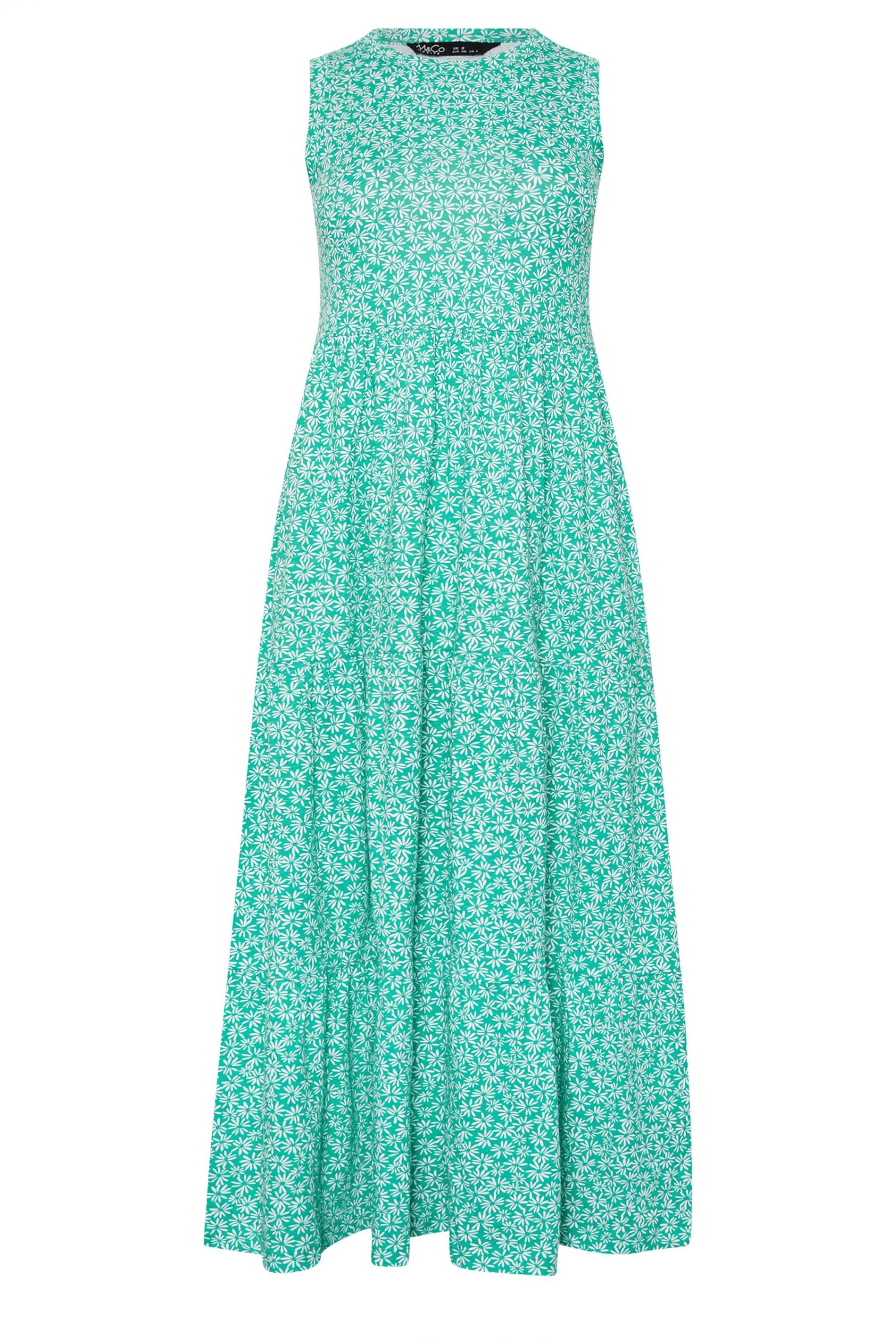 M&Co Petite Ditsy Floral Tiered Cotton Maxi Dress