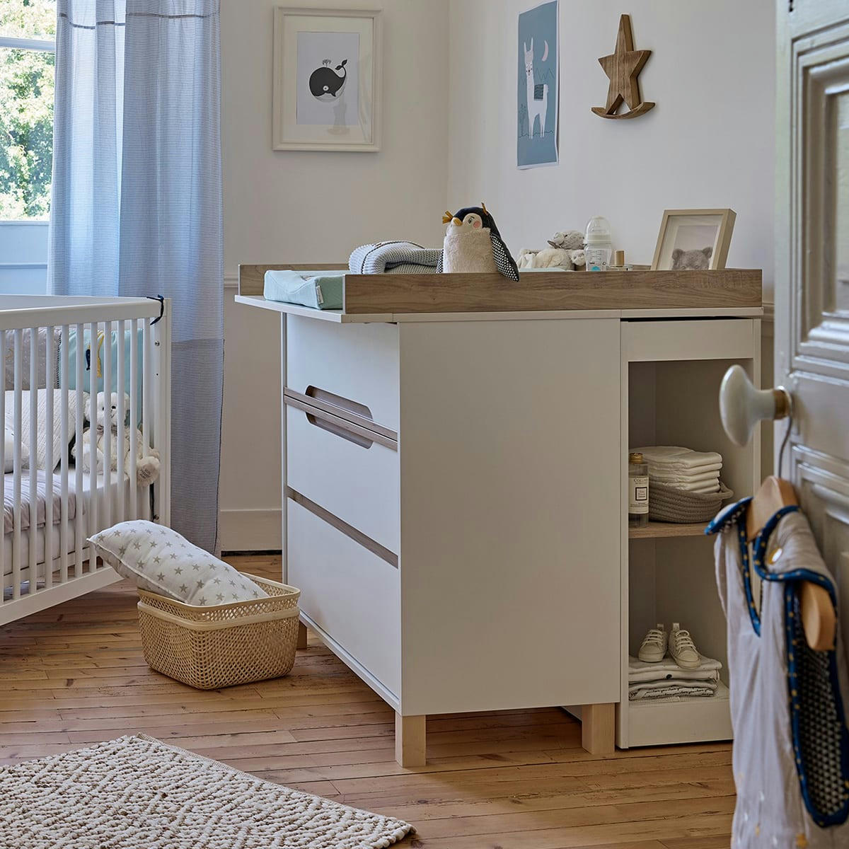 CELESTE - Commode 3 tiroirs blanc