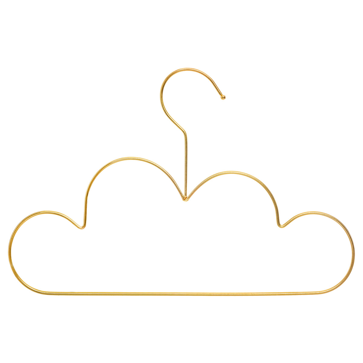 Conjunto de 3 cruzetas em forma de nuvem douradas de metal