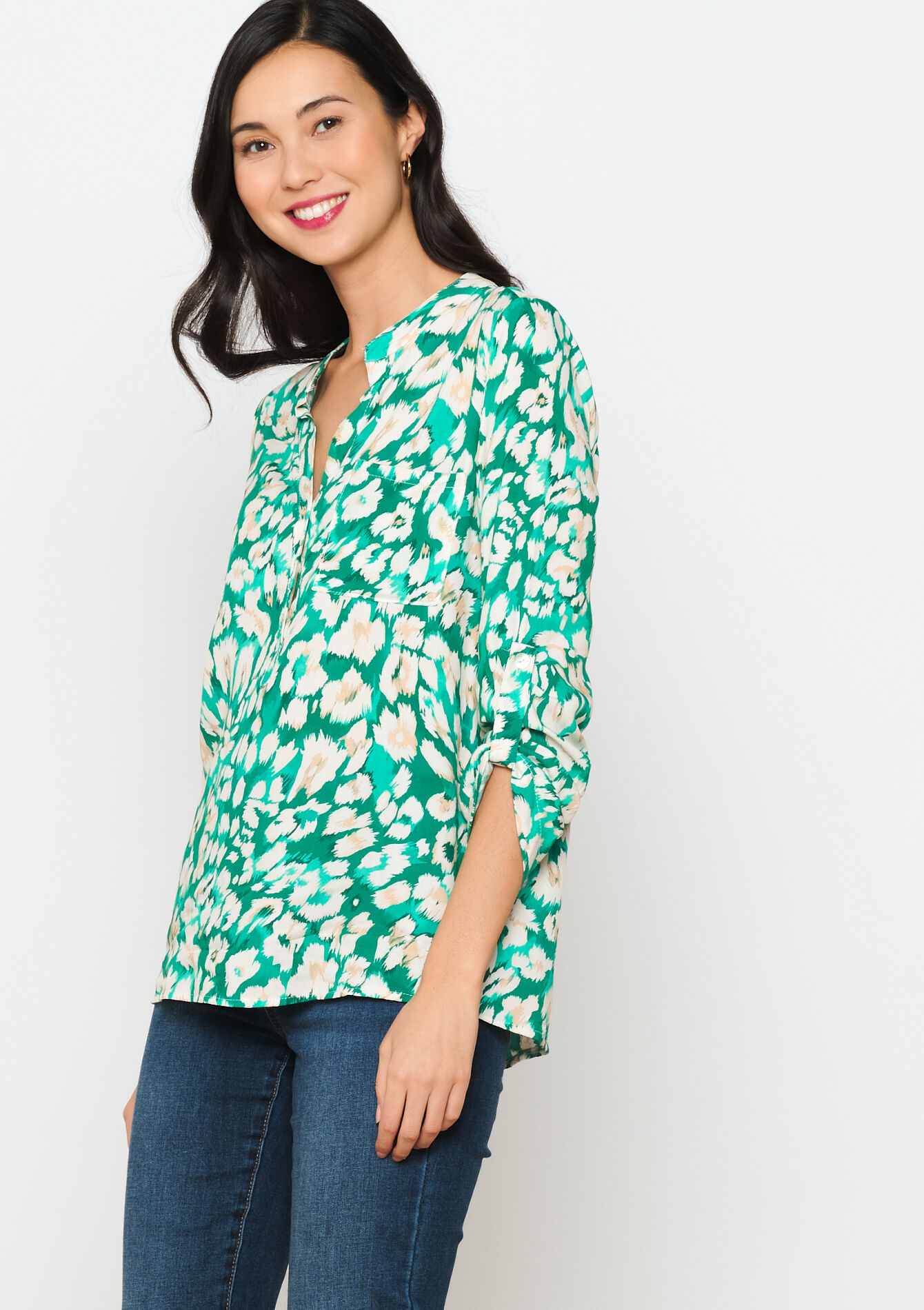 Blouse met luipaardprint