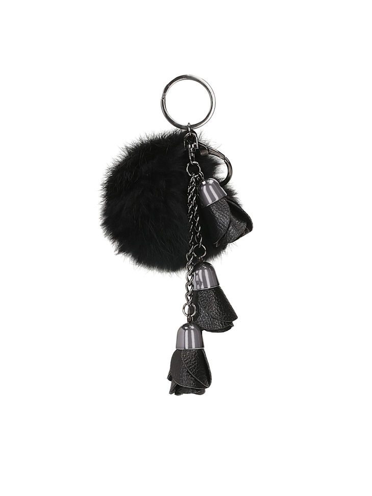 Ladies' black key ring
