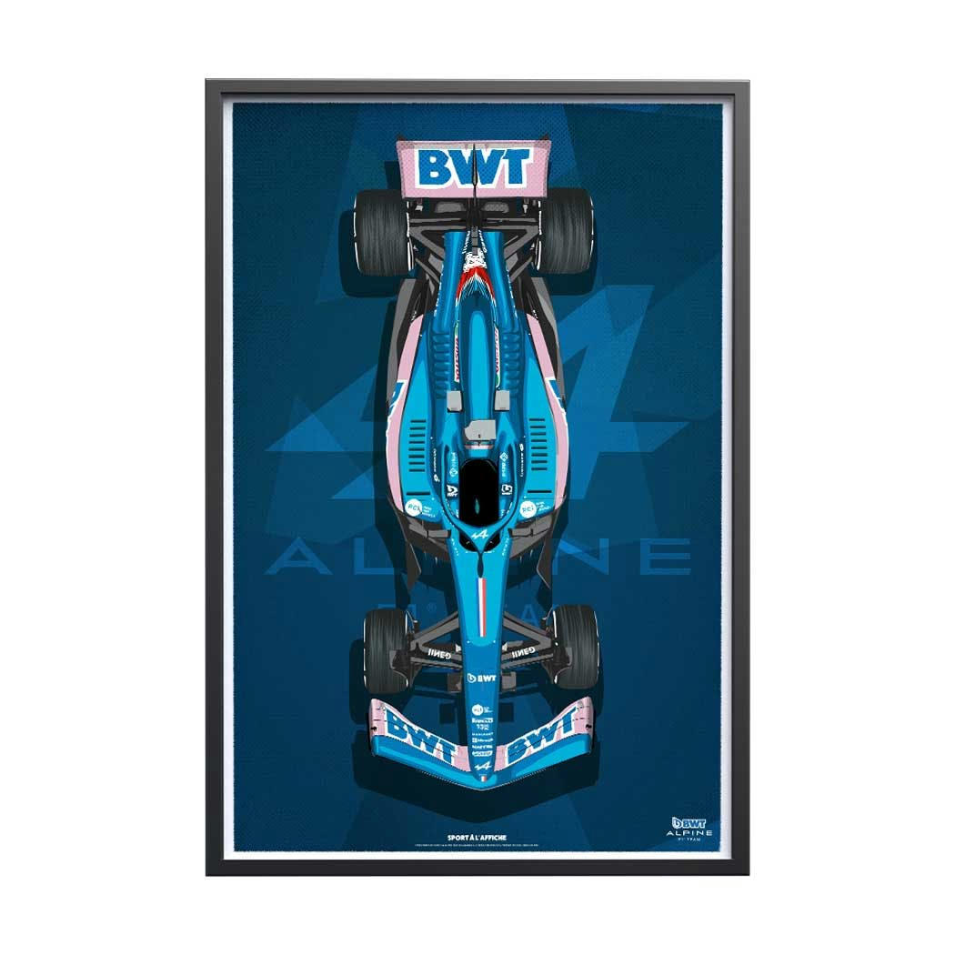 AUTO-MOTO - Affiche F1 - BWT Alpine F1 Team 2022  A522 Reveal  40x60 cm