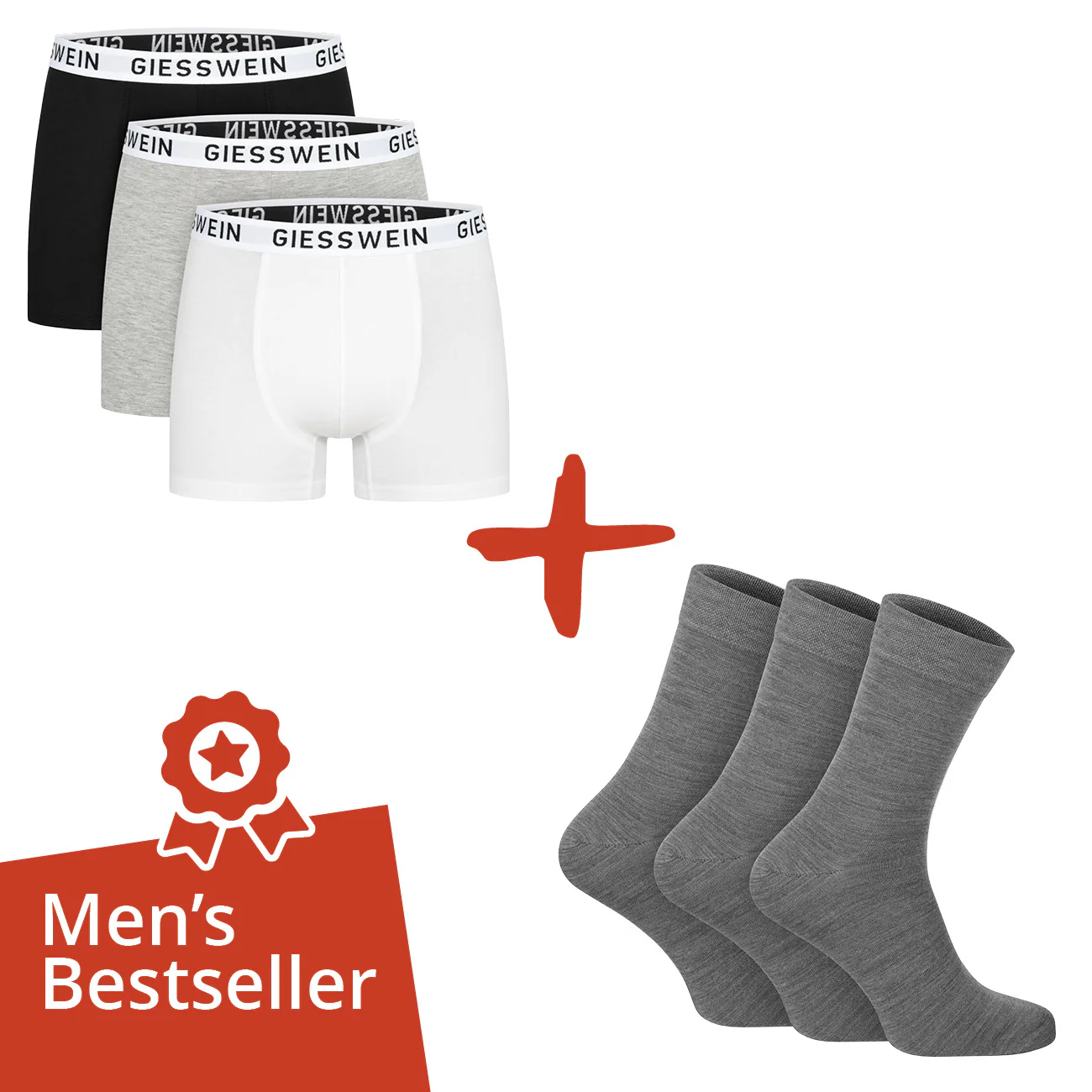 Bundle: Boxershorts 3er-Pack + Merino Business Socken 3er-Pack