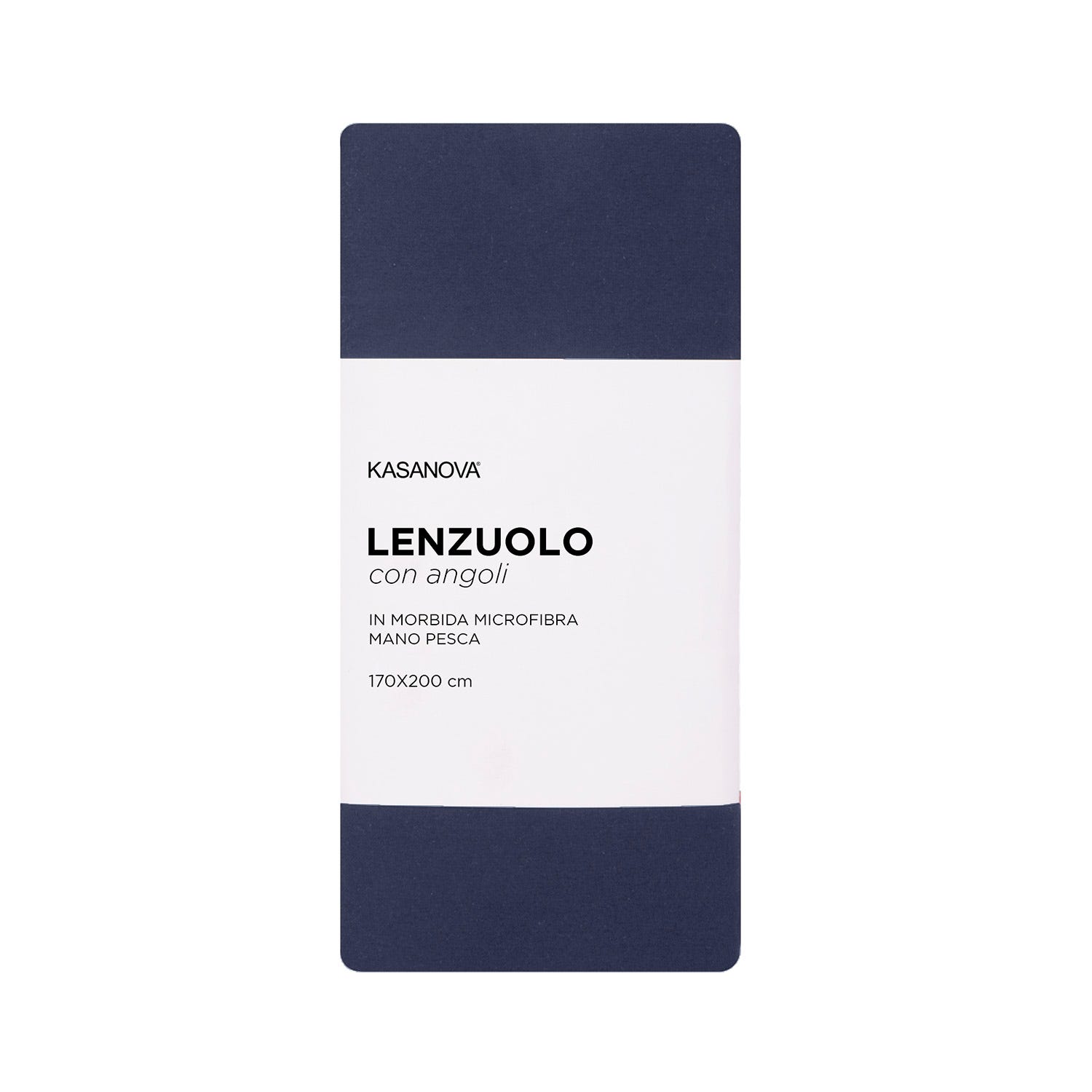 Lenzuolo matrimoniale con angoli in microfibra mano pesca blu scuro