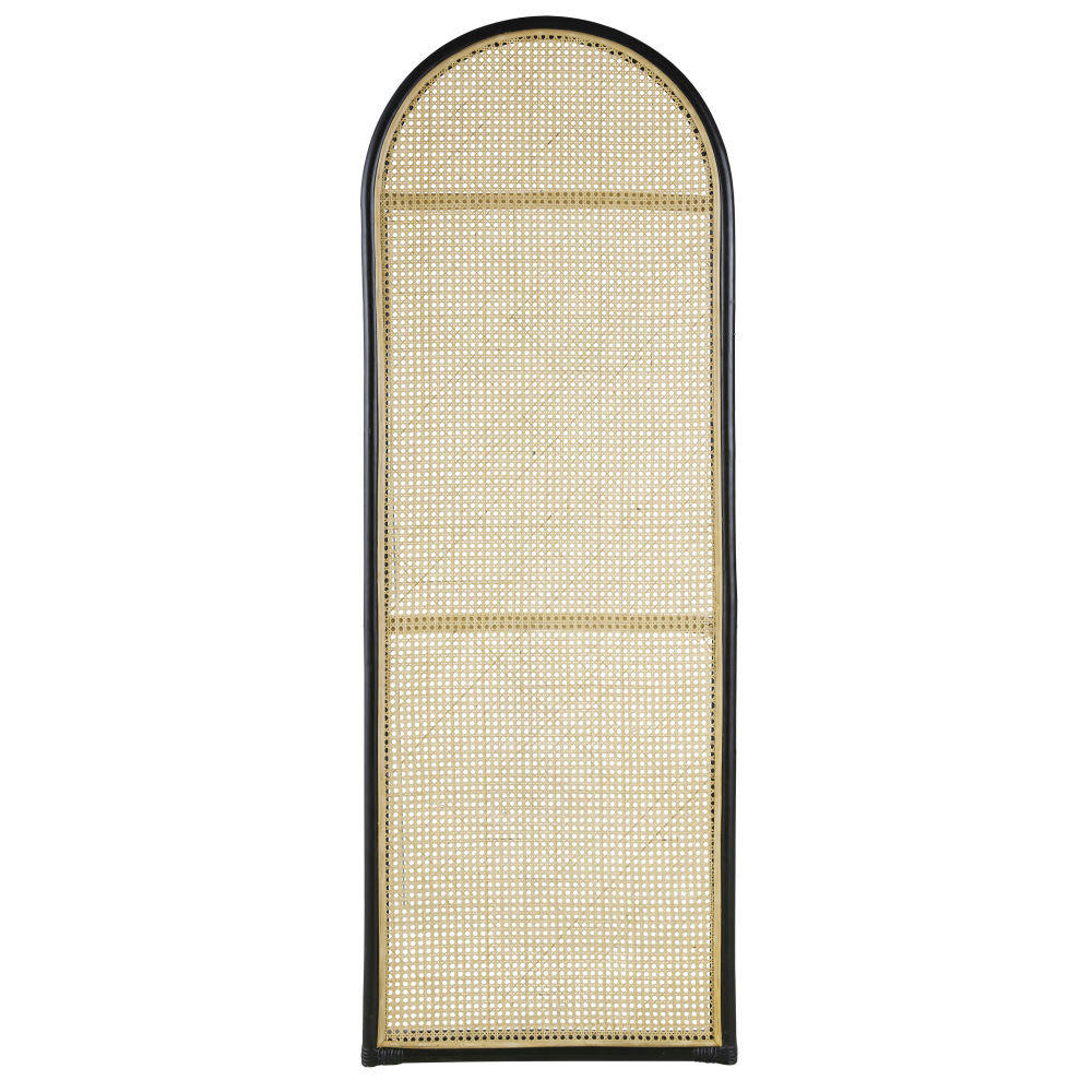 Hackney Business - Tête de lit professionnelle 60x170 modulable cannage en rotin noir et beige