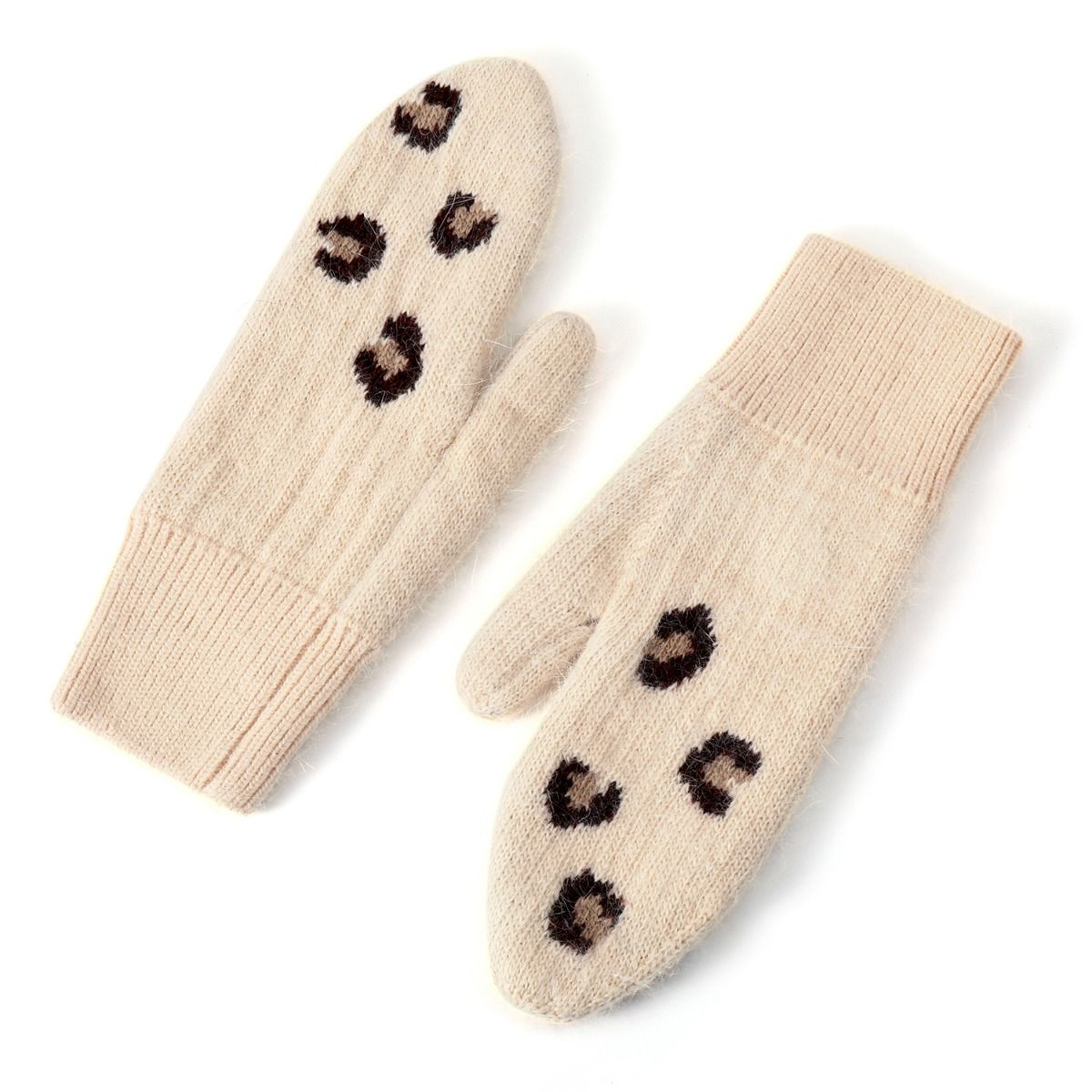 PEACH ACCESSORIES Cosy Leopard Paws Winter Gloves