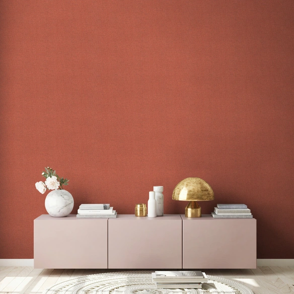 Vliestapete, Uni, LxB: 1005x53 cm, rot