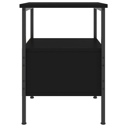 NNEVL Bedside Cabinet Black 34x36x50 cm Engineered Wood