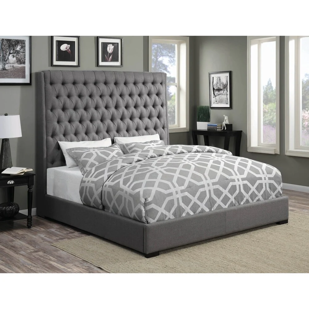 Briarley Grey 2-piece Upholstered Bedroom Set with Nightstand