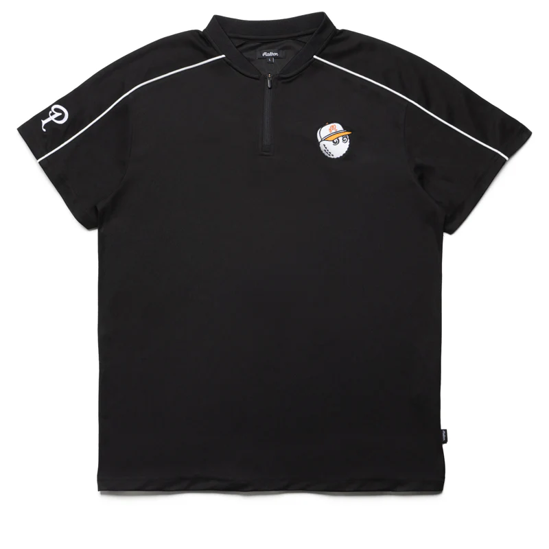 Malbon Golf Evergreen Blade Collar Polo - Black