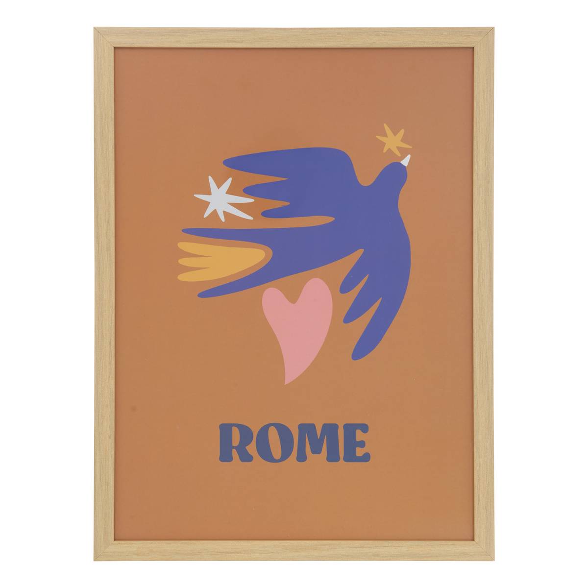Framed Poster "Libe" Orange, 40x30 cm
