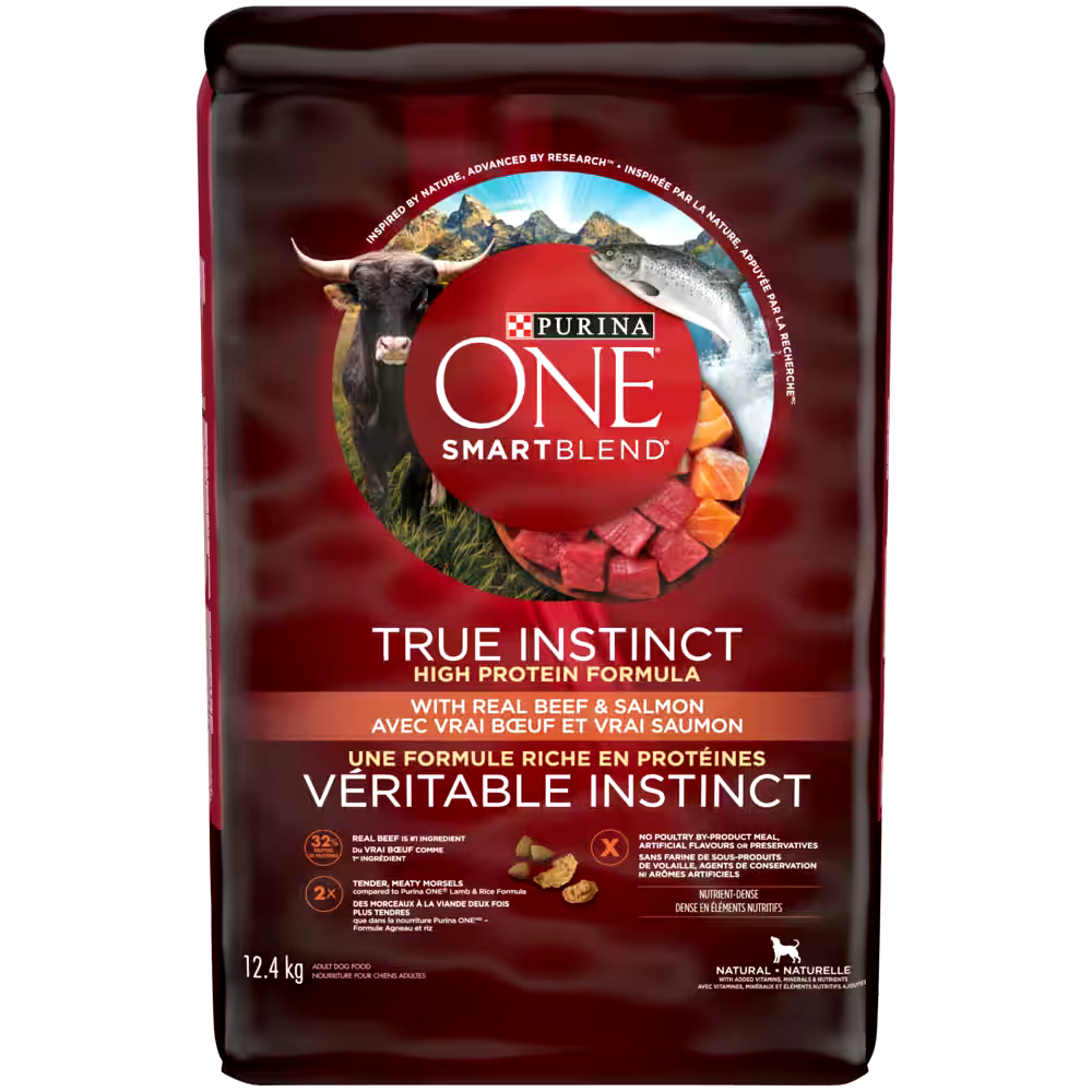 Purina ONE® SmartBlend™ True Instinct Beef & Salmon Adult Dry Dog Food, 12.4-kg