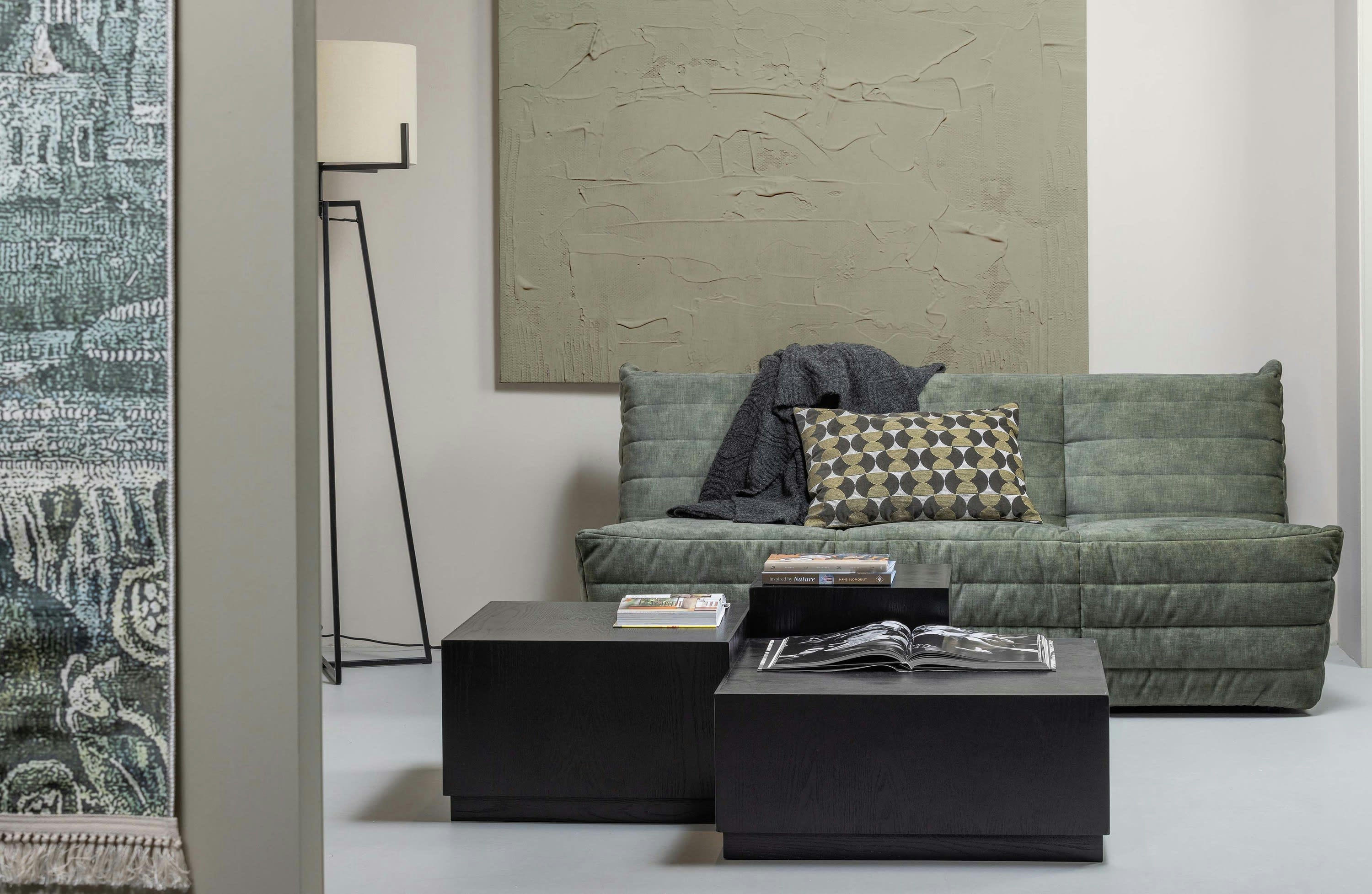 PIM - Lot de 3 tables d'appoint en bois noir