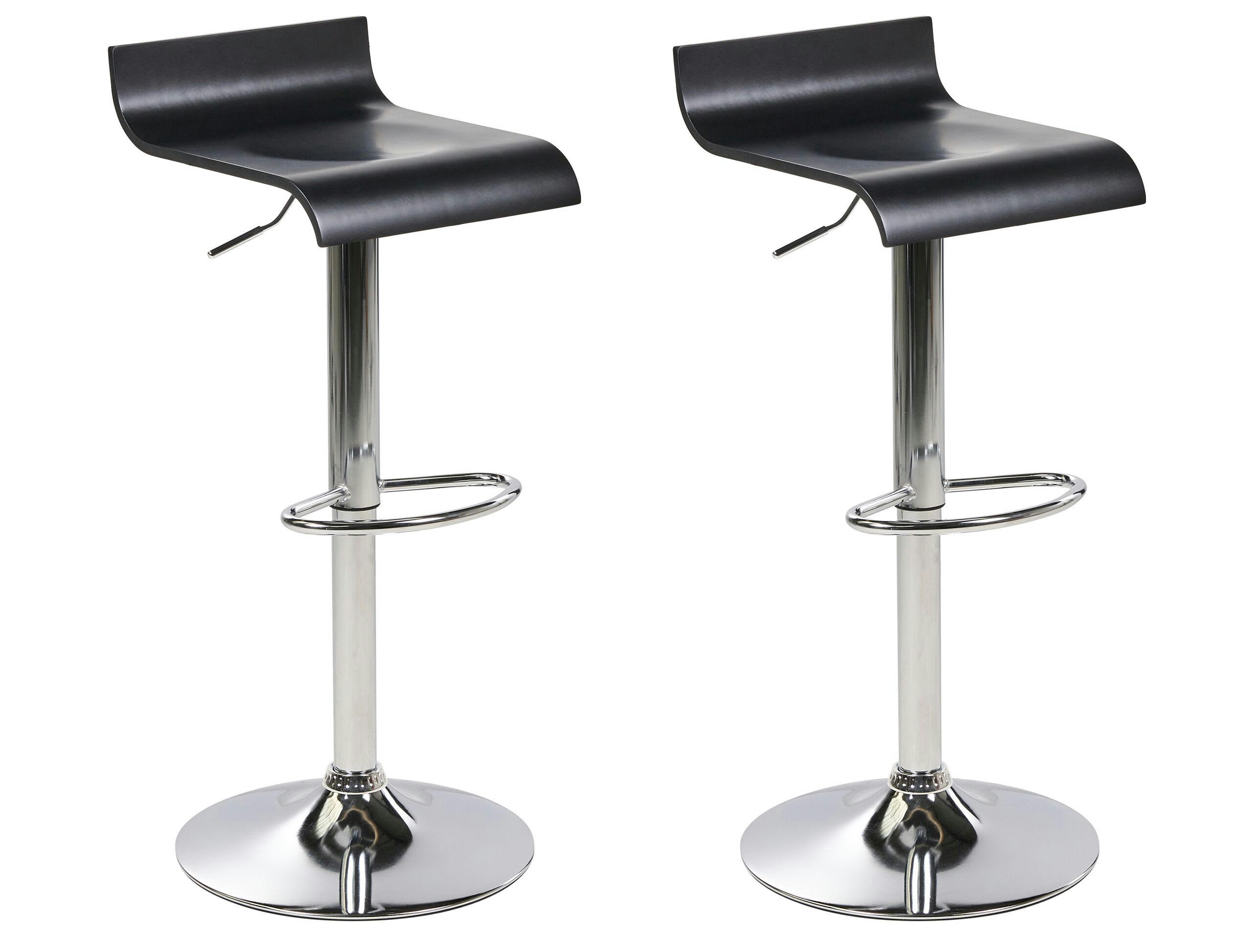 VALENCIA - Tabouret de bar noir réglable