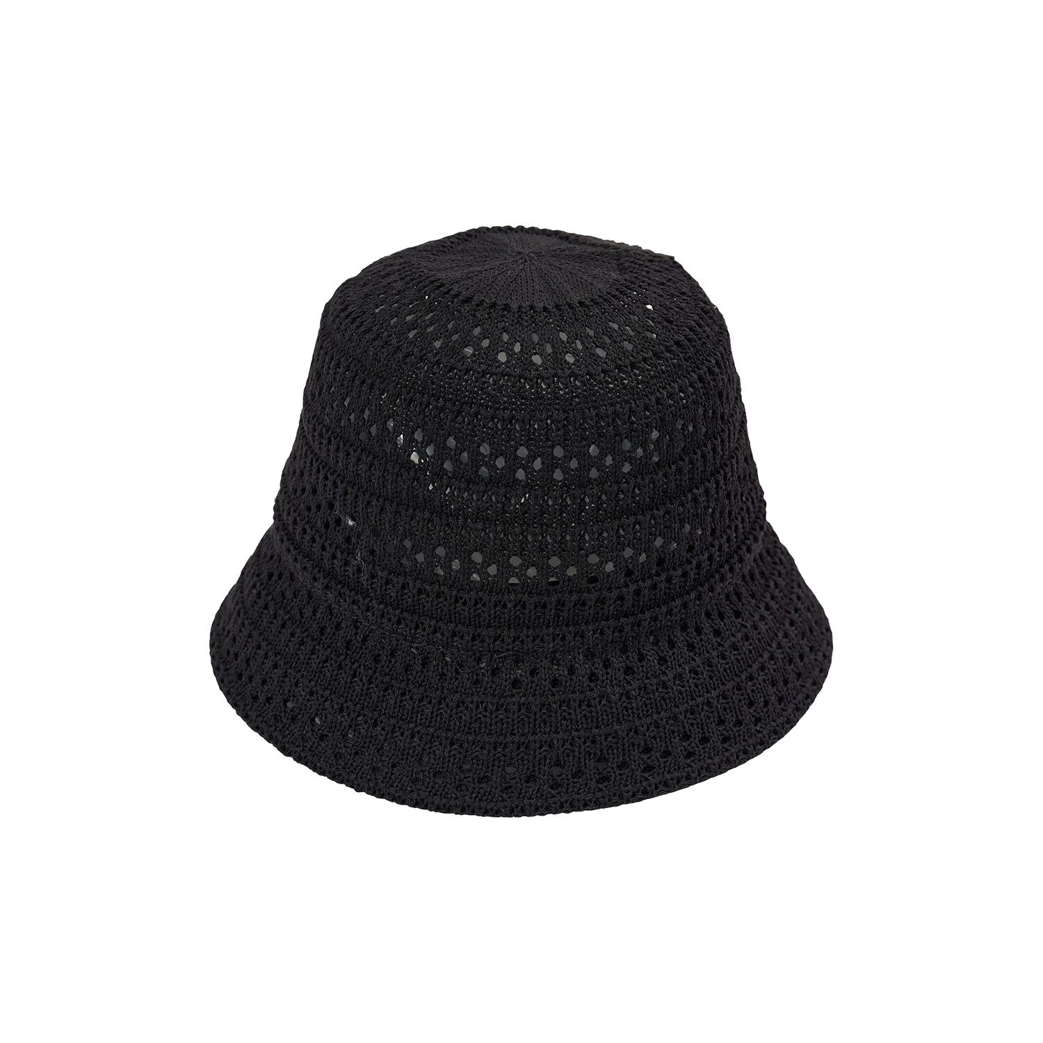 CROCHET&nbsp;Bucket&nbsp;Hat, black