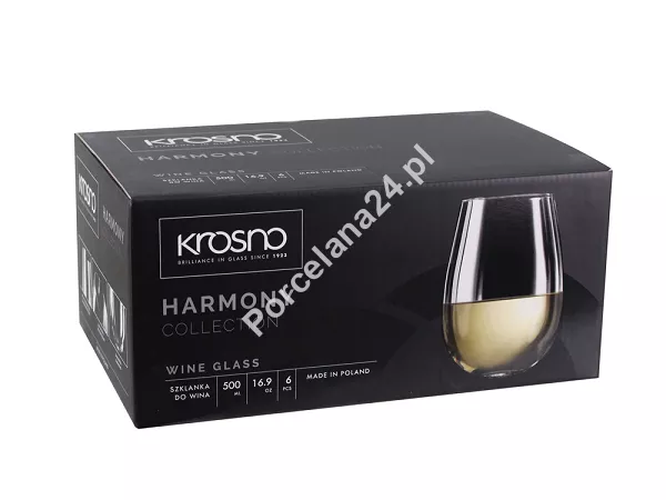 Kpl. szklanek do wina białego / drinków 500 ml (6 szt) Krosno - Harmony 6376