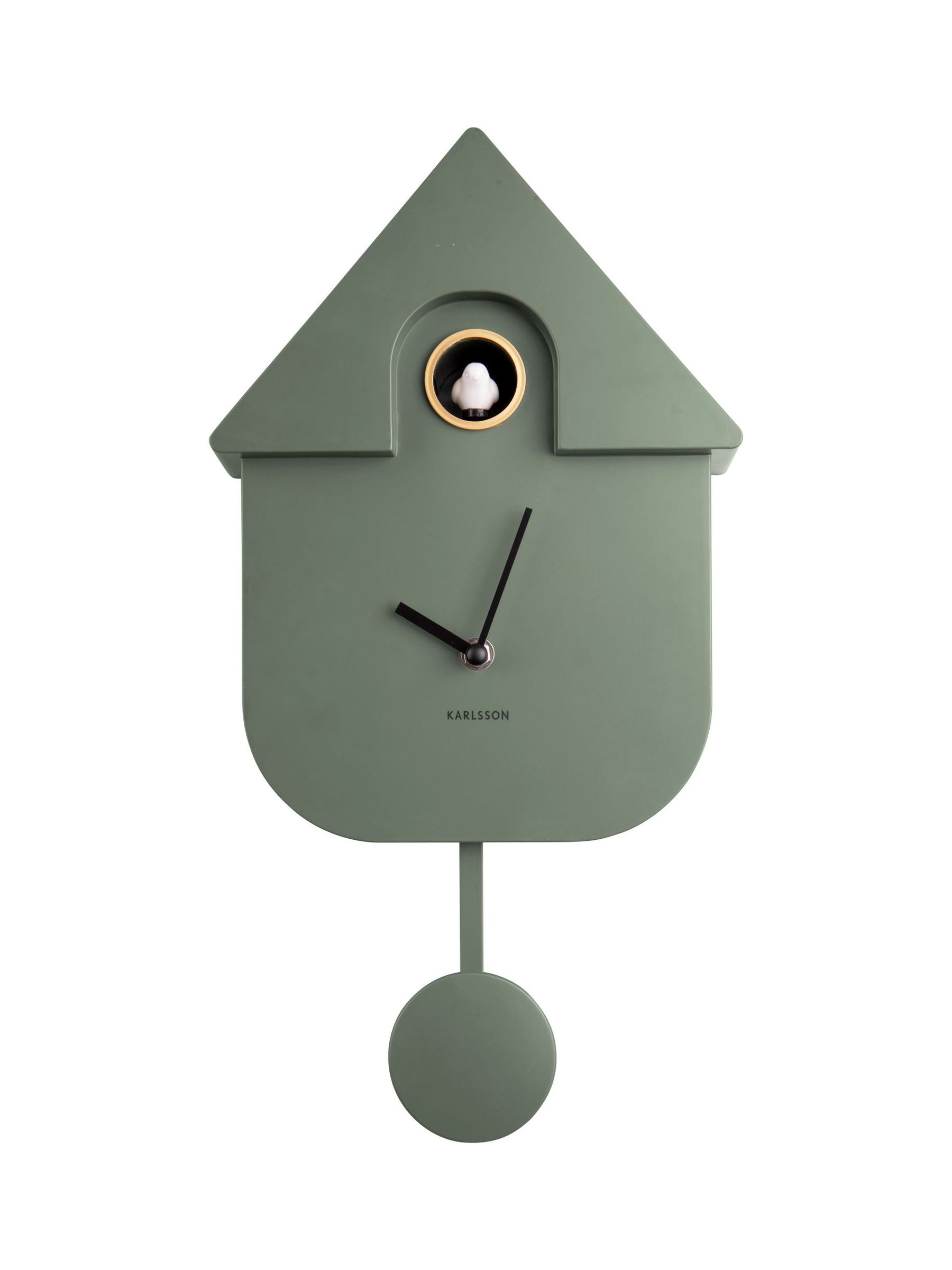 Green Modern Cuckoo ABS Wall Clock