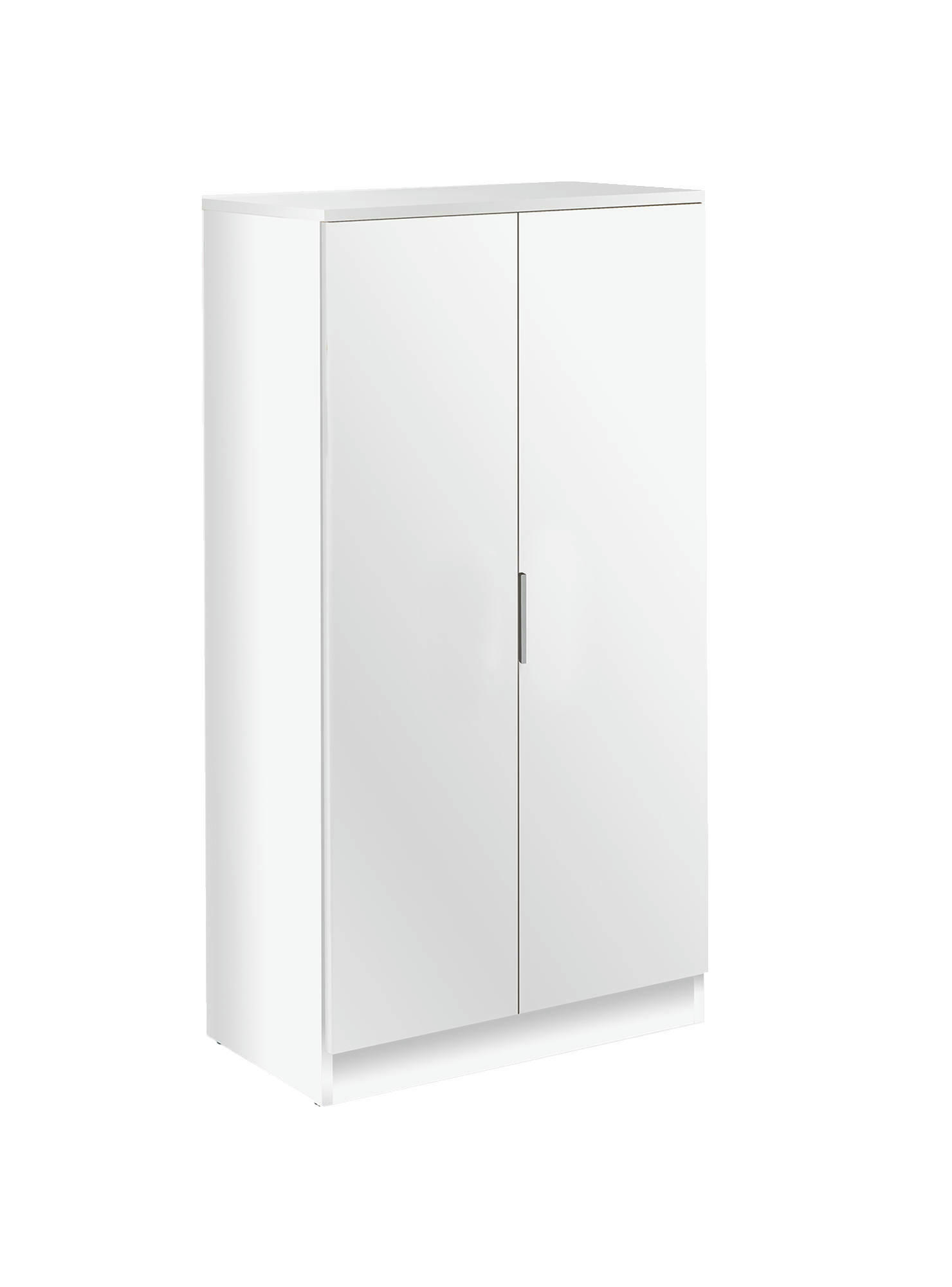 - Armoire polyvalente à 2 portes effet bois blanc