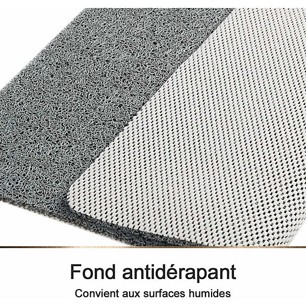 BASHLWUA Tapis de Douche antidérapant, 60X60cm, Tapis de Bain de Sécurité Confort Doux avec Trous de Drainage, Tapis de Douche de