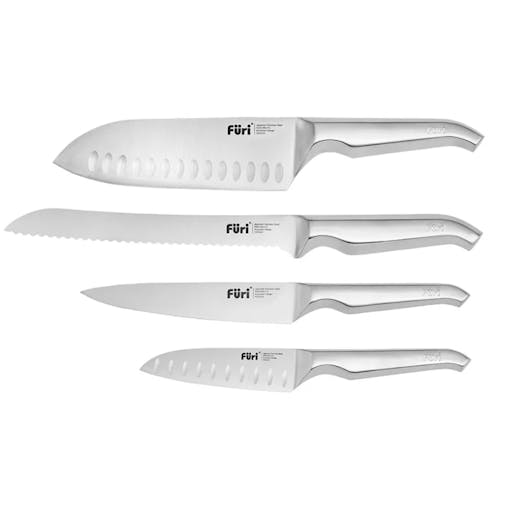 Furi Pro Stone 5pc Knife Block Set Sepia Terrazzo 5 Piece