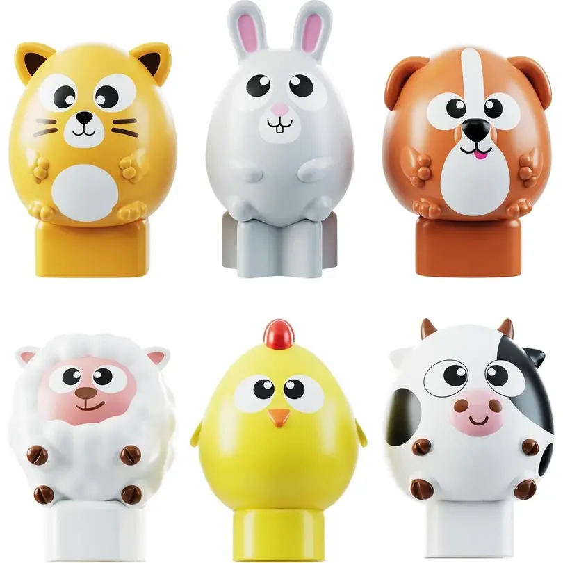 Spielset 6-teilig Formen Bauernhof Tiere Farben