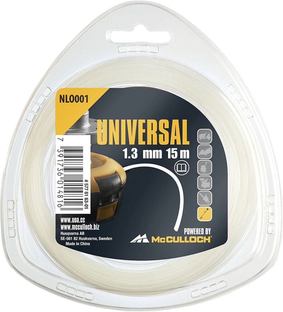 TRIMMERTRÅD MCCULLOCH NYLON 1,3 MM 15 M