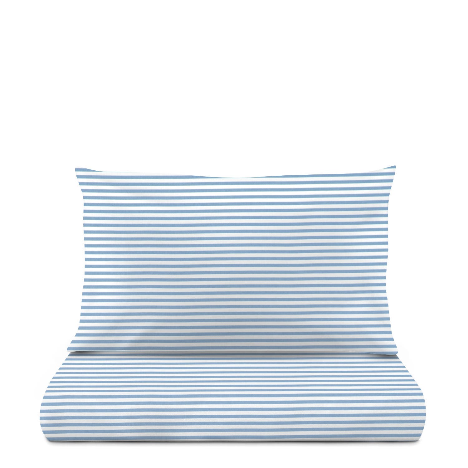 Parure letto singolo righe blu Young