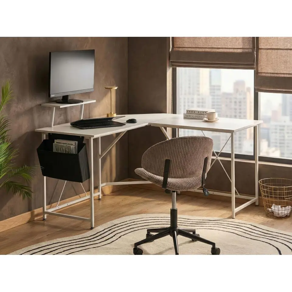 TACONY - Hoekbureau - Wit - MDF